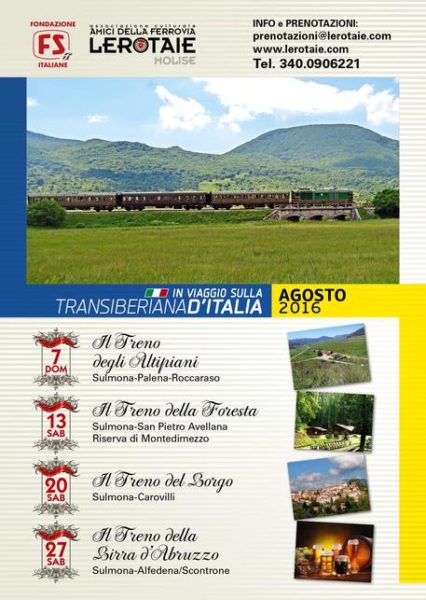 Isernia -  Estate in viaggio sui binari della Transiberiana d'Italia
